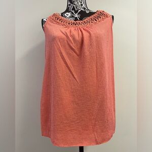 New Braided Fabric neckline Tank Top Size: Small